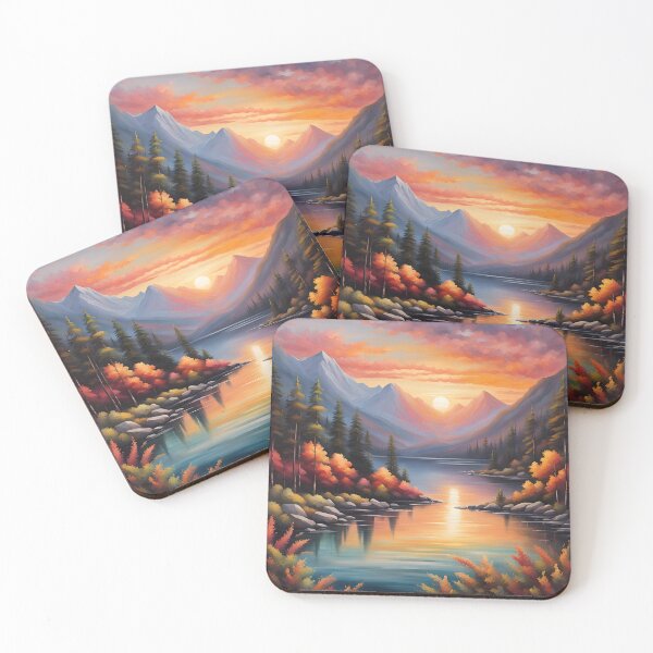 Item preview,  Majestic Sunset - Mountain Landscape Wall Art designed and sold by JM-ESTONIA.