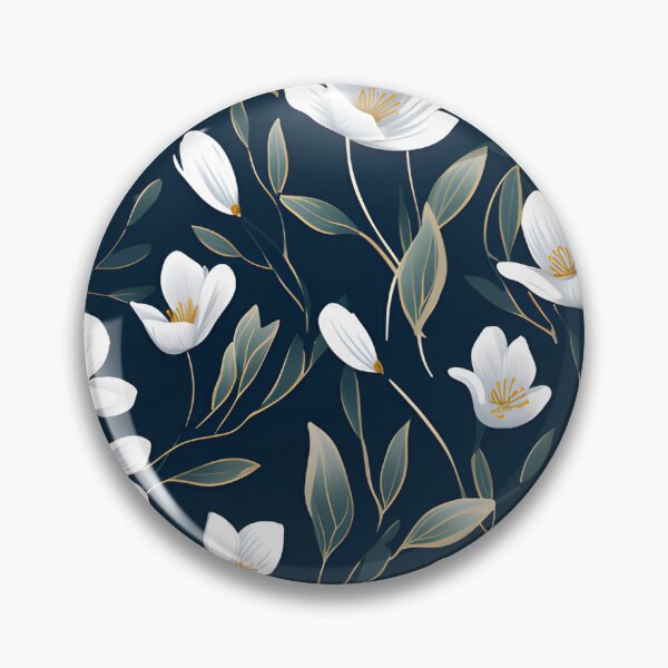 Item preview, White and blue flower seamless pattern designed and sold by varinchai.