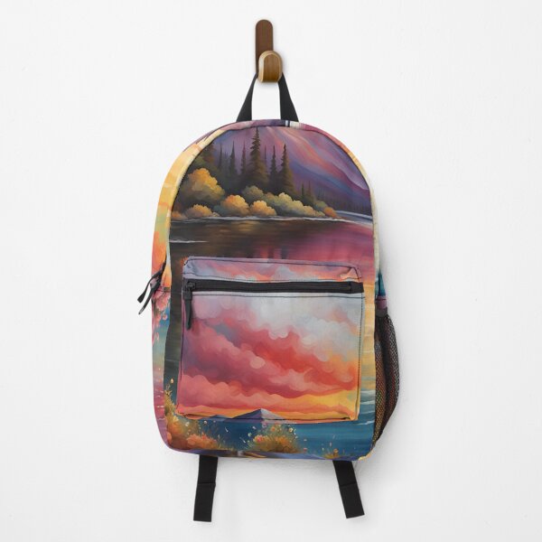 Item preview, Tranquility's Embrace - Mountain Sunset Art Print designed and sold by JM-ESTONIA.