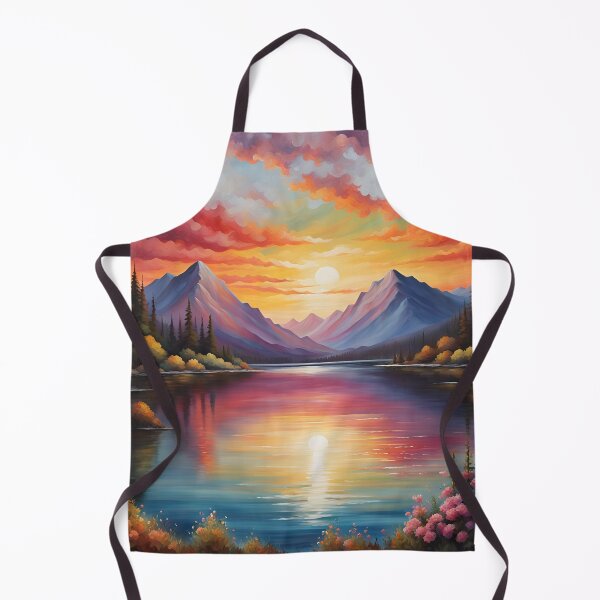 Item preview, Tranquility's Embrace - Mountain Sunset Art Print designed and sold by JM-ESTONIA.