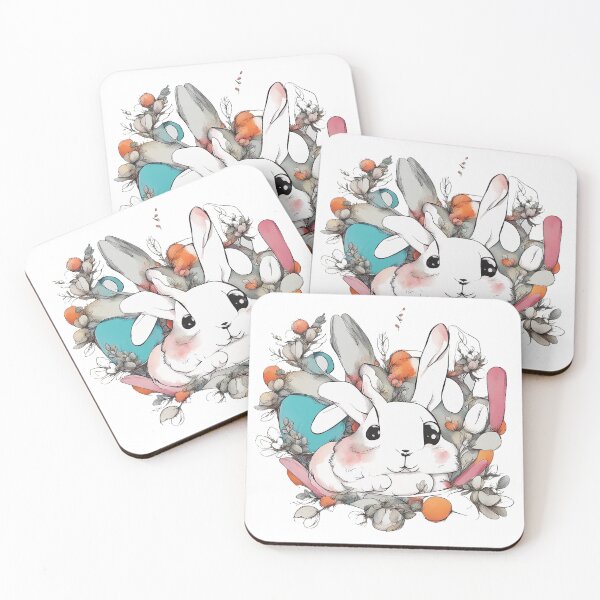 Item preview, Cute rabbit asthetic design pastel colors designed and sold by futureconcept.