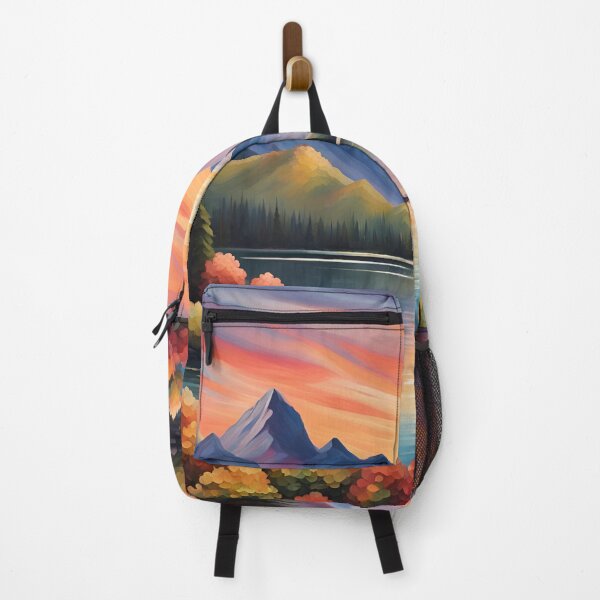 Item preview,  Sunset Reflections - Mountain Lake Nature Art Print designed and sold by JM-ESTONIA.