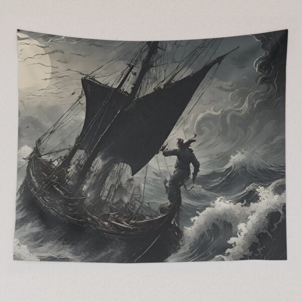 Item preview, Sea devil on board during sea storm designed and sold by SeamanWorkshop.