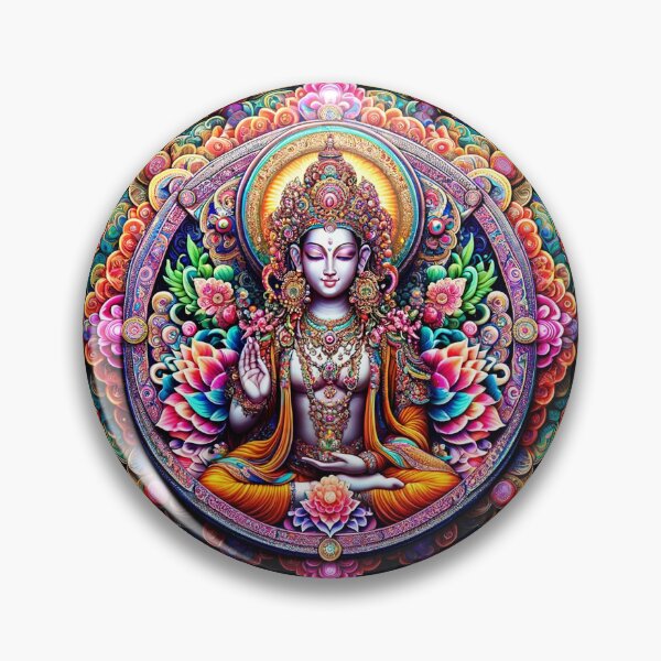 Item preview, Tara Psychedelic Floral Fractal Mandala designed and sold by GuyBlank.