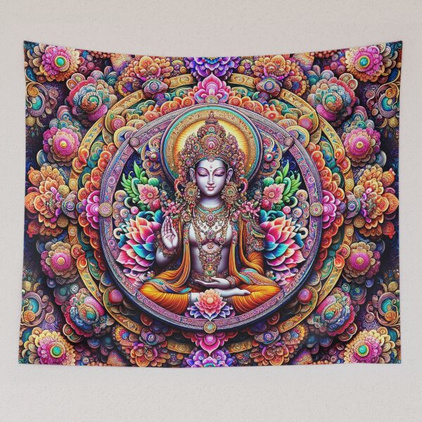 Item preview, Tara Psychedelic Floral Fractal Mandala designed and sold by GuyBlank.