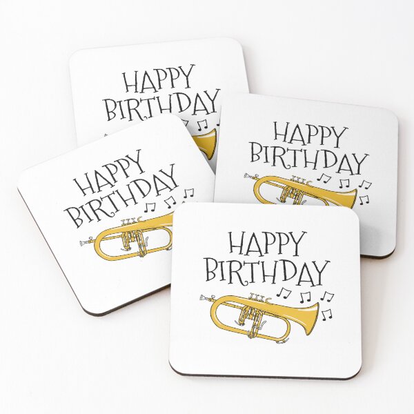 Item preview, Flugelhorn Happy Birthday Hornist Horn Player Brass Musician designed and sold by doodlerob.