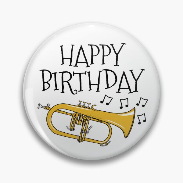 Item preview, Flugelhorn Happy Birthday Hornist Horn Player Brass Musician designed and sold by doodlerob.