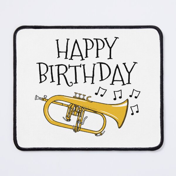 Item preview, Flugelhorn Happy Birthday Hornist Horn Player Brass Musician designed and sold by doodlerob.