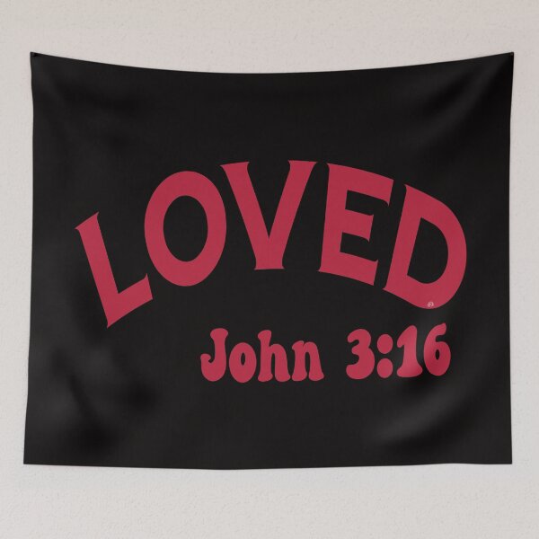 Item preview, Loved, Love Christian Shirt, John 3:16, Christian Valentines Shirt, © DAM Creative, designed and sold by DAM Creative ⭐⭐⭐⭐⭐.