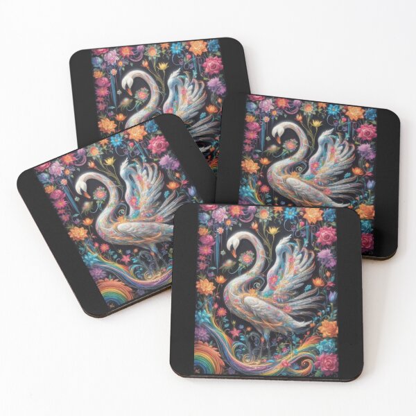 Item preview, Swan Loves Beautiful  Flowers  designed and sold by BotunPeony.