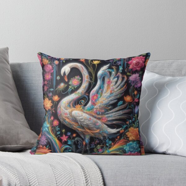 Item preview, Swan Loves Beautiful  Flowers  designed and sold by BotunPeony.