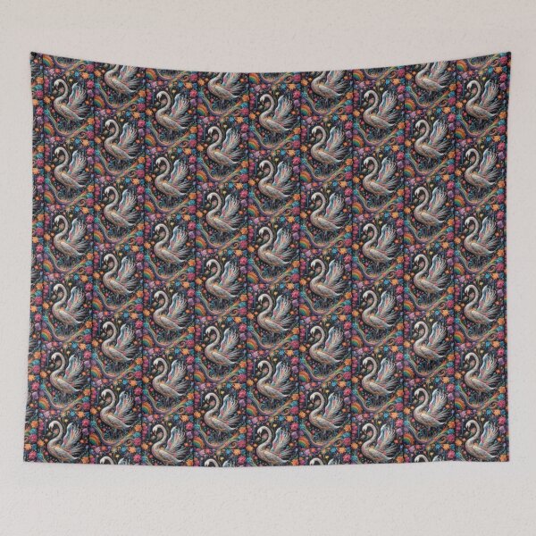 Item preview, Swan Loves Beautiful  Flowers  designed and sold by BotunPeony.