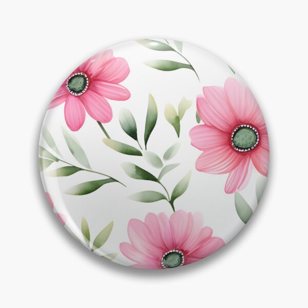 Item preview, Pink and green flower seamless pattern designed and sold by varinchai.