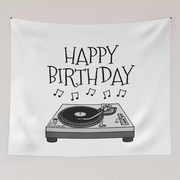 Item preview, DJ Happy Birthday Music Producer Musician designed and sold by doodlerob.