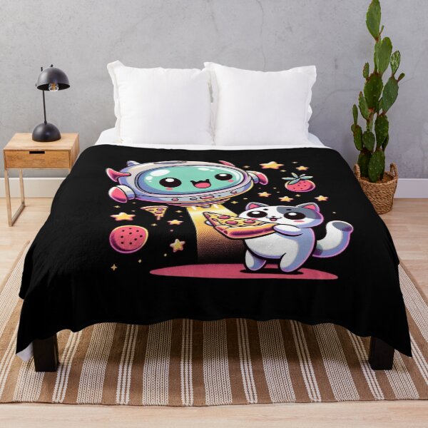 Item preview, Funny Space cat pizza designed and sold by ArtFeverShop.