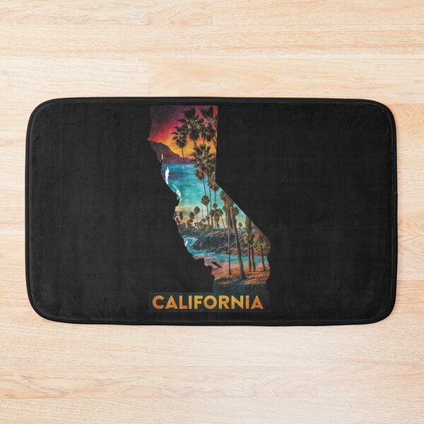 Item preview, California Beach Map designed and sold by PatternInArt.
