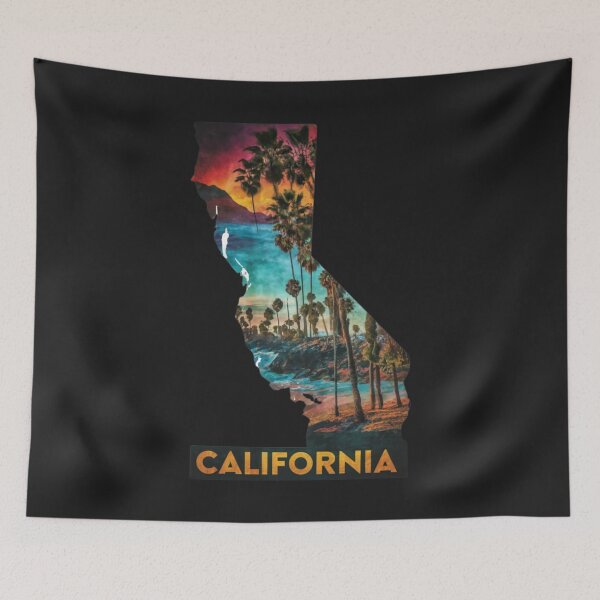 Item preview, California Beach Map designed and sold by PatternInArt.