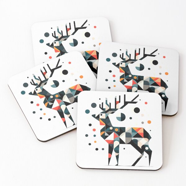 Item preview, Geometric deer designed and sold by Alibeyoglu.