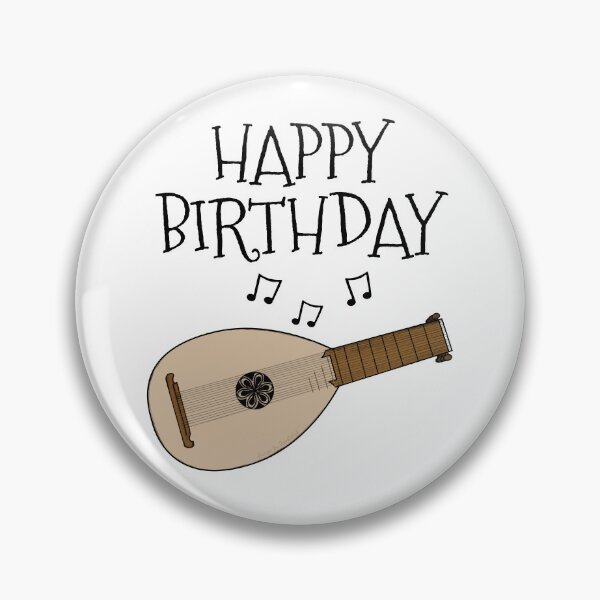 Item preview, Lute Happy Birthday Lutenist Folk Musician designed and sold by doodlerob.