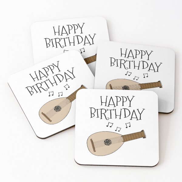 Item preview, Lute Happy Birthday Lutenist Folk Musician designed and sold by doodlerob.