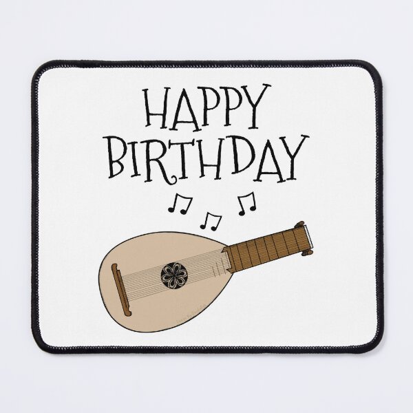 Item preview, Lute Happy Birthday Lutenist Folk Musician designed and sold by doodlerob.