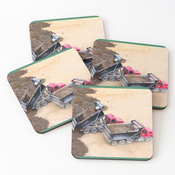 Item preview, Dump Trucks in a Large Dirt Area [4K] designed and sold by train-shop.