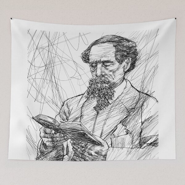 Item preview, CHARLES DICKENS - ink portrait .4 designed and sold by lautir.