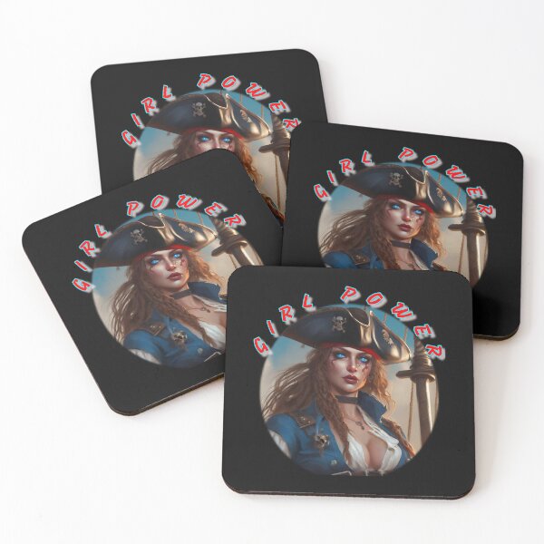 Item preview, Girl power, stunning blue eyed pirate lady, a strong woman designed and sold by sailorsam1805.