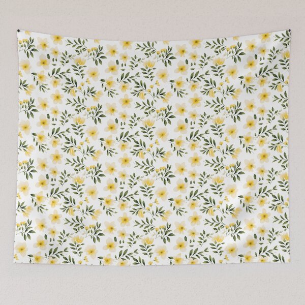 Item preview, Yellow and green flower seamless pattern designed and sold by varinchai.