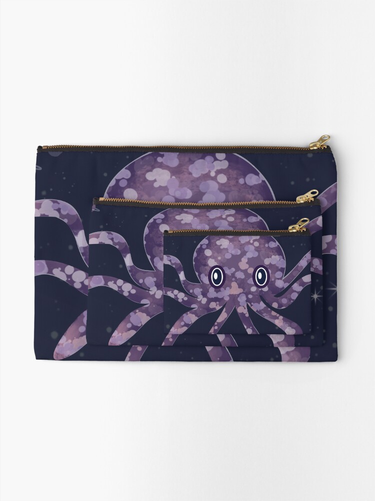 Thumbnail 2 of 4, Zipper Pouch, Space Octopus designed and sold by CarlaBaremb.