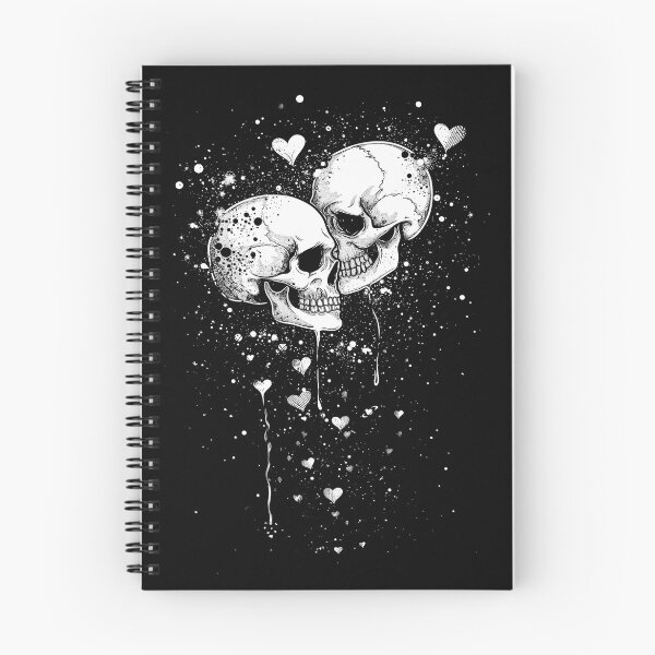 Item preview, Couple Skull falling in love | Valentines Day Skull designed and sold by Monochromaniaus.