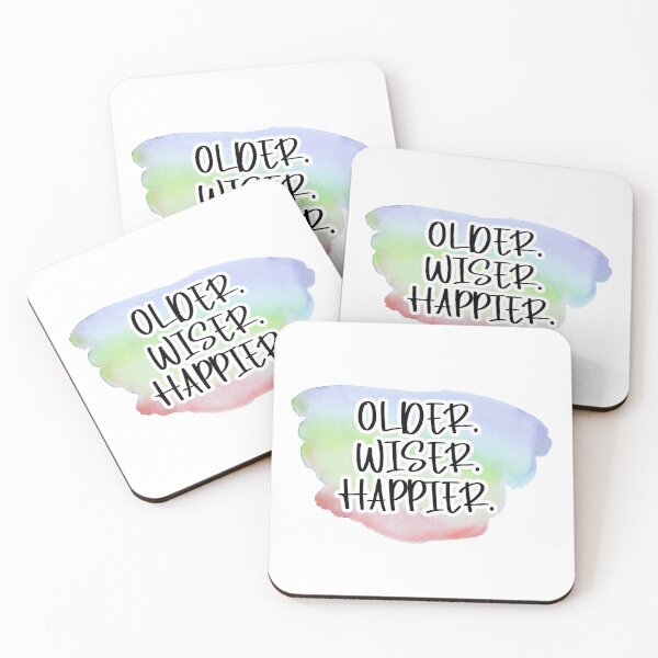 Item preview, Older Wiser Happier Watercolor designed and sold by taffy-lemonade.