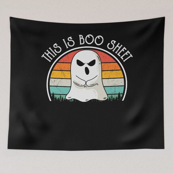Item preview, This Is Boo Sheet Ghost Retro Funny Halloween Men Women designed and sold by MobyStickers.