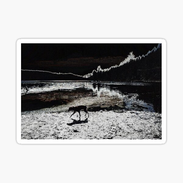 Moon Dog Sticker