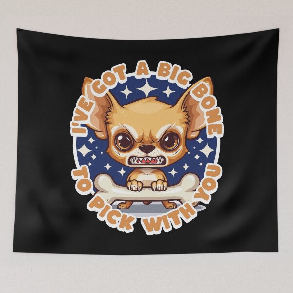 Item preview, Angry Chihuahua - 'Big Bone to Pick' Funny Dog Shirt gift for Chihuahua lover designed and sold by SpecialtiesShop.