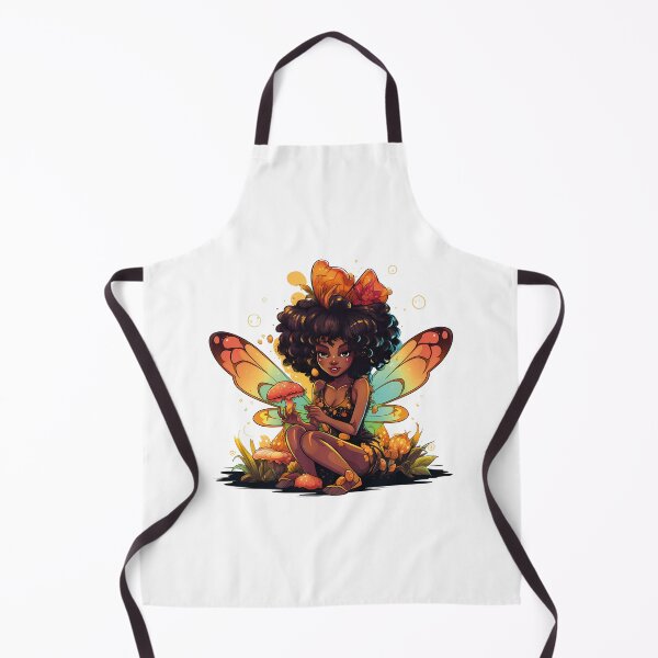 Item preview, African American Fairy in a mushroom designed and sold by Krasnovaovaova.