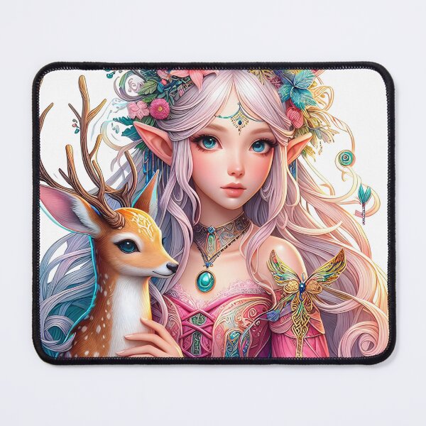 Item preview, Gorgeous Fairy with a deer Illustration 1 designed and sold by AnimarifStudio.