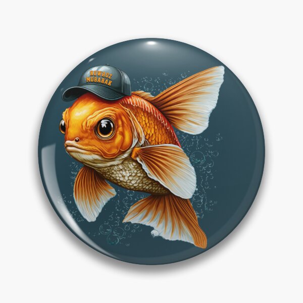 Item preview, Steet Goldfish in Hat Nowruz Mobarak  designed and sold by HolidayBug.