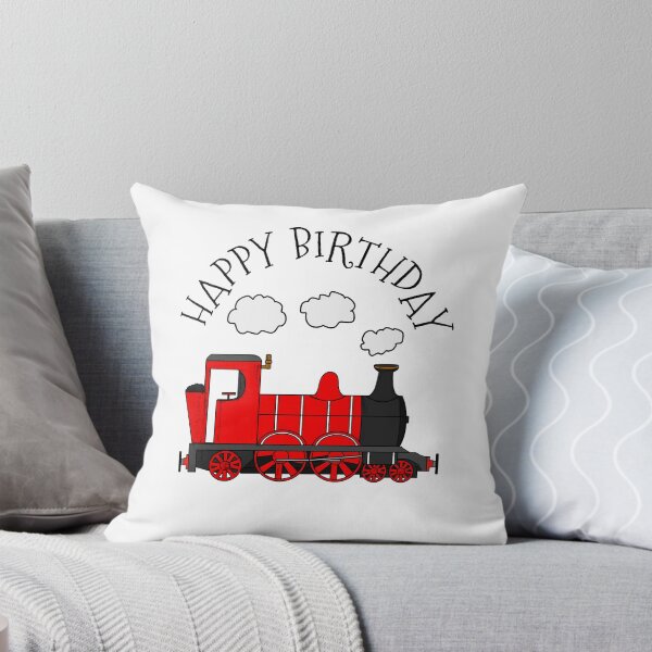 Item preview, Steam Train Happy Birthday Rail Enthusiast (Red) designed and sold by doodlerob.
