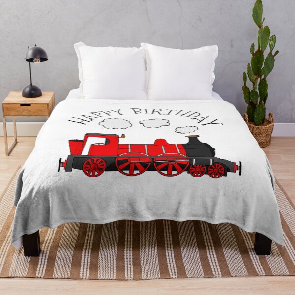 Item preview, Steam Train Happy Birthday Rail Enthusiast (Red) designed and sold by doodlerob.