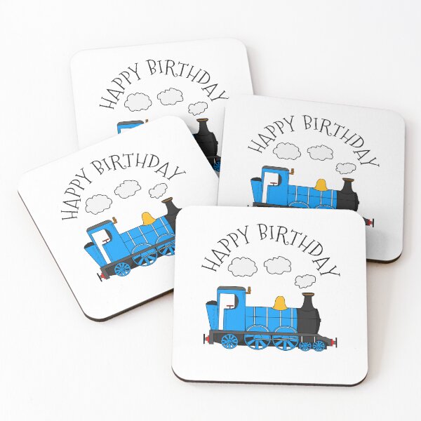 Item preview, Steam Train Happy Birthday Rail Enthusiast (Blue) designed and sold by doodlerob.