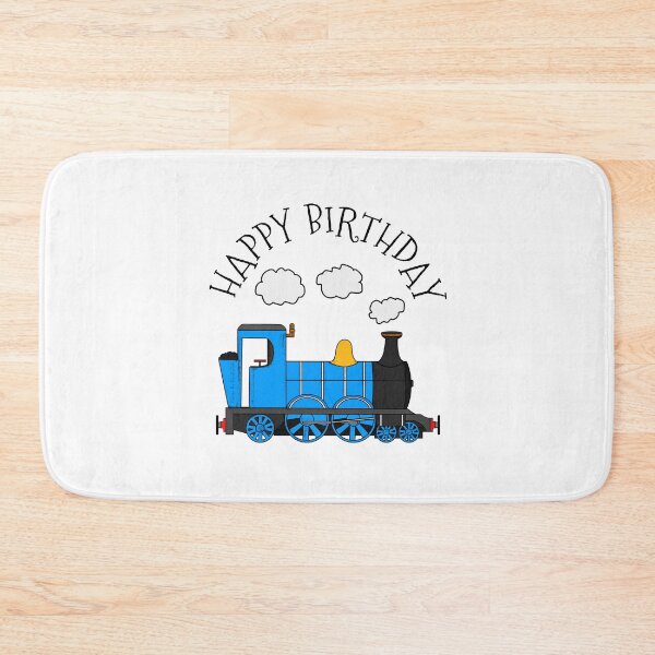 Item preview, Steam Train Happy Birthday Rail Enthusiast (Blue) designed and sold by doodlerob.