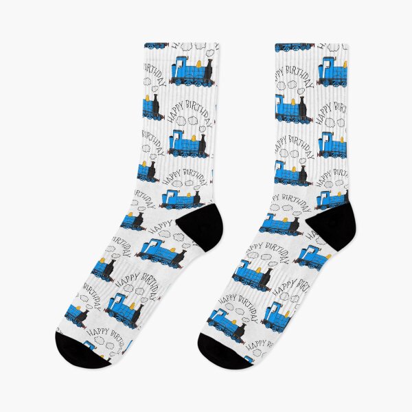 Item preview, Steam Train Happy Birthday Rail Enthusiast (Blue) designed and sold by doodlerob.