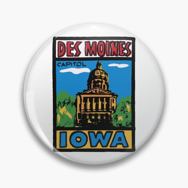 Item preview, Vintage Style Des Moines Iowa designed and sold by Decal Mania.
