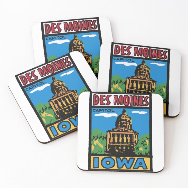 Item preview, Vintage Style Des Moines Iowa designed and sold by Decal Mania.