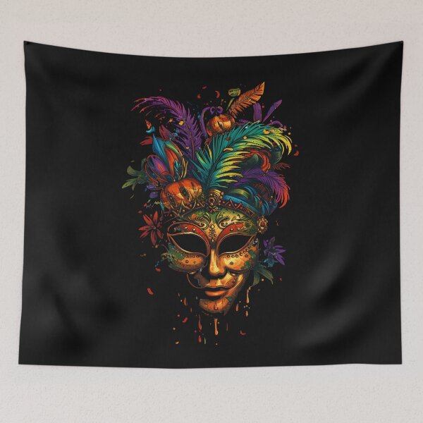 Item preview, Colourful Mardi Gras Mask designed and sold by ZeptepiTrends.