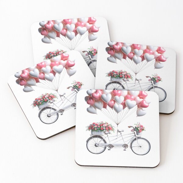 Item preview, Loving Escape - Bicycle Heart Balloons designed and sold by SADStyleDesigns.