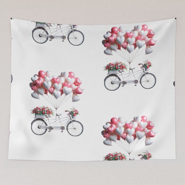 Item preview, Loving Escape - Bicycle Heart Balloons designed and sold by SADStyleDesigns.
