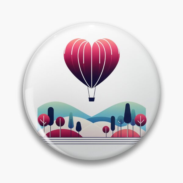 Item preview, Skyward Affection - Heart Hot Air Balloon designed and sold by SADStyleDesigns.