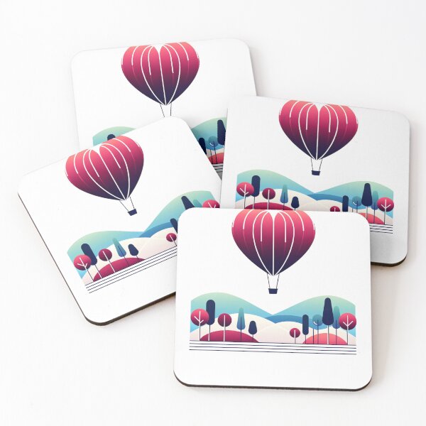 Item preview, Skyward Affection - Heart Hot Air Balloon designed and sold by SADStyleDesigns.